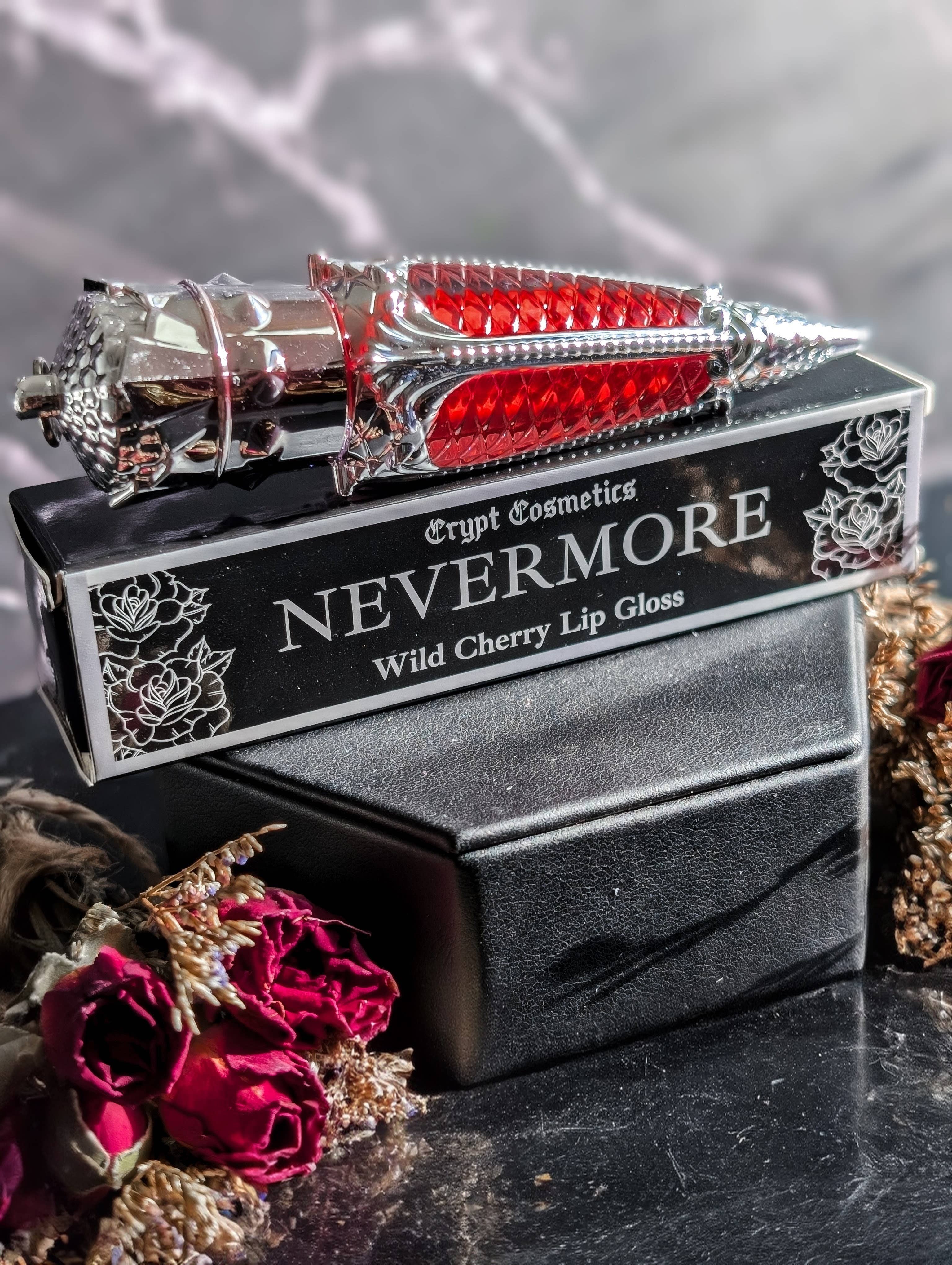 NEVERMORE - (Silver Edition) Red wild cherry lip gloss