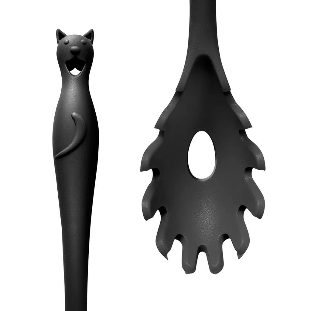 Alchemy Gothic Kitchen Utensil Black Cat Pasta Spoon