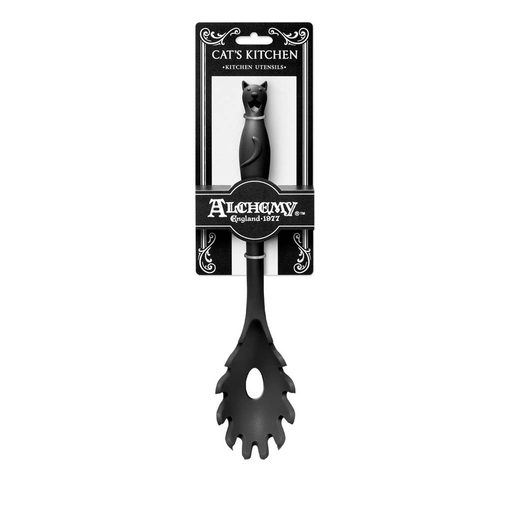 Alchemy Gothic Kitchen Utensil Black Cat Pasta Spoon