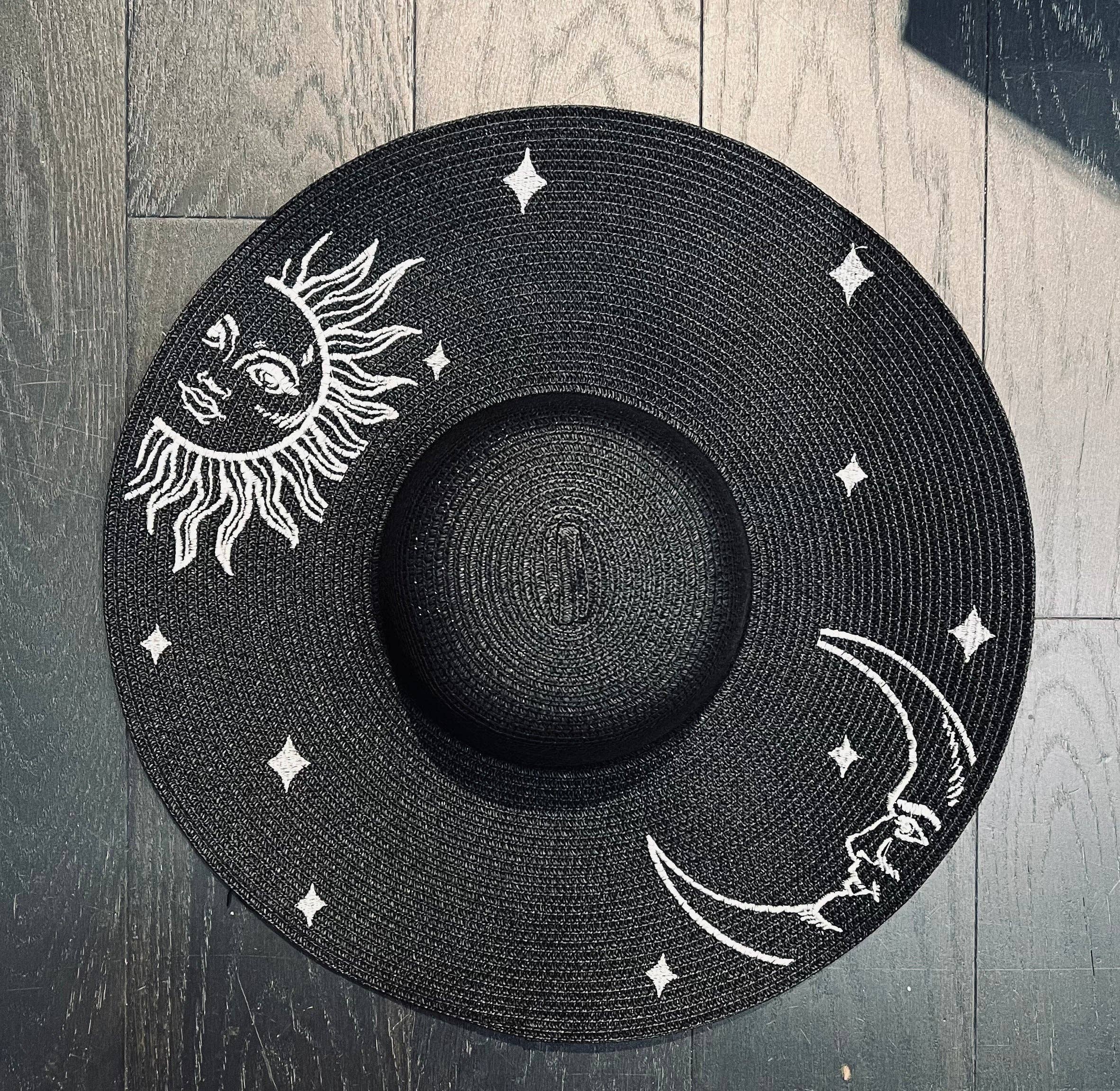 Celestial Sun and Moon - Floppy Sun Hat -