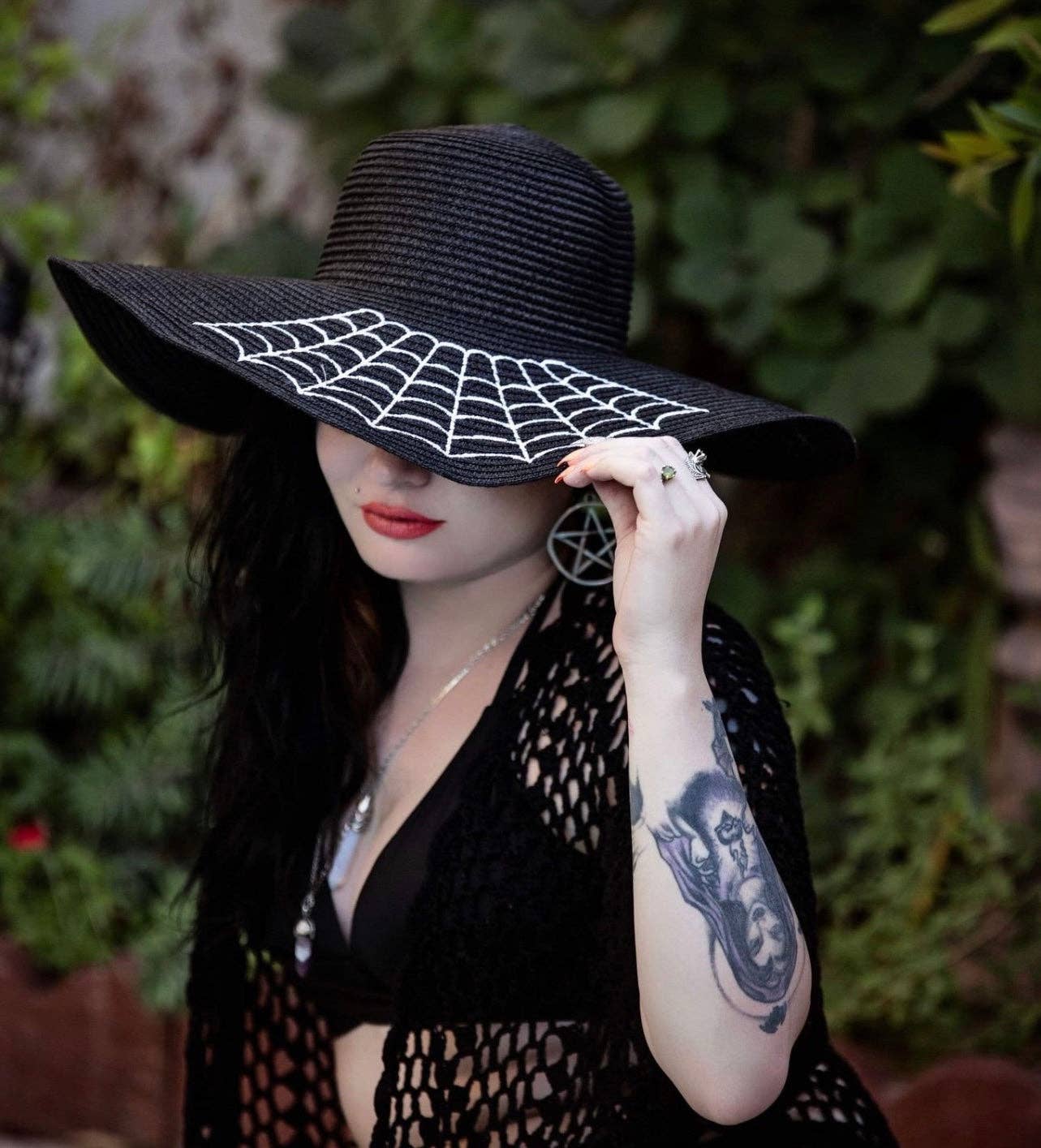 Widow's Web - Floppy Sun Hat -