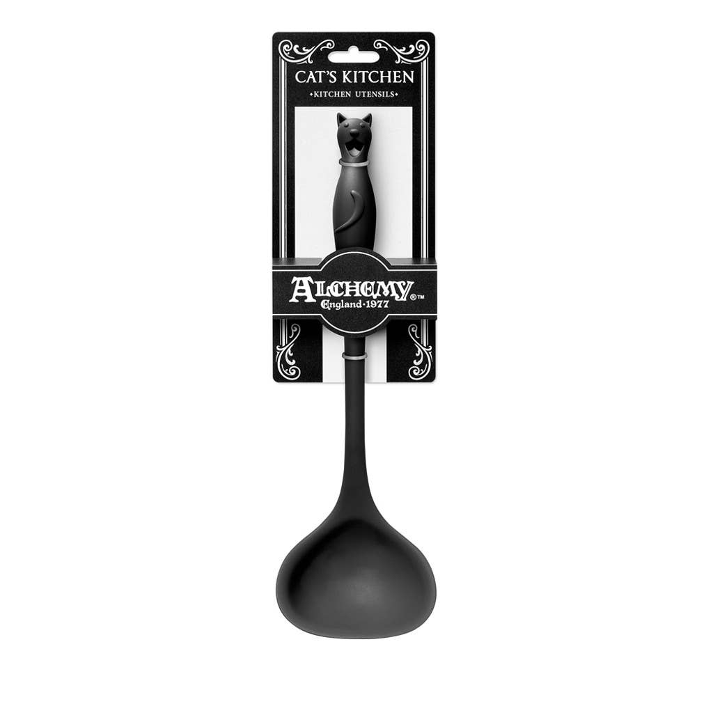 Alchemy Gothic Kitchen Utensil Black Cat Ladle