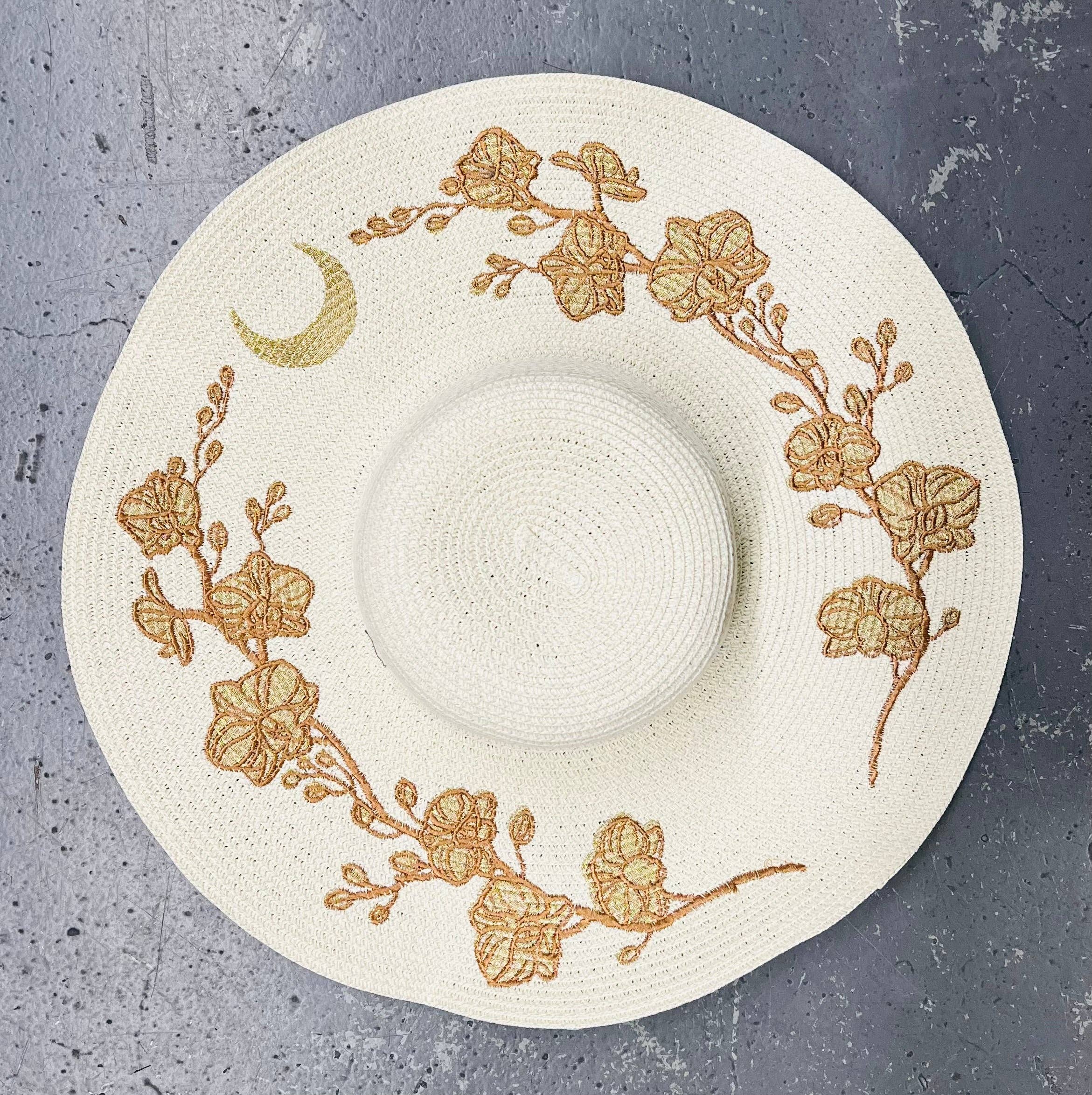 Golden Orchids - Floppy Sun Hat -